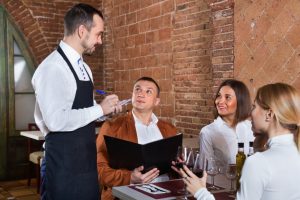 an example of restaurant accident claims - a waiter dropping food on a customer