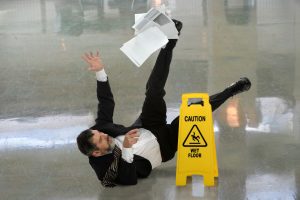 Slip and fall injury at work