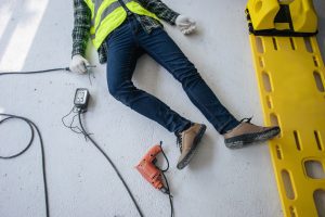 A man suffered an electrical shock at work. 